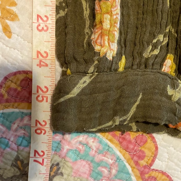 Free People In the Midnight Hour Gauze Floral Paper Bag Pants XS Worn Once - Picture 5 of 5